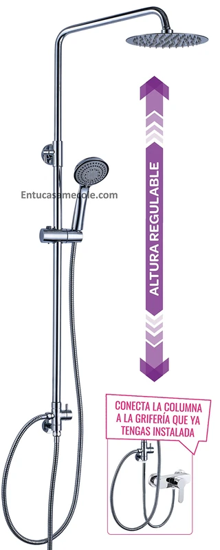 Oxen Round Shower Column – without Plumbing (Extra Long)