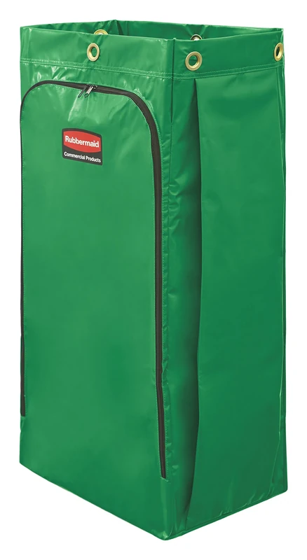 Rubbermaid Commercial High Capacity Cleaning Cart Bag, 34 Gallon, Green, 1966884
