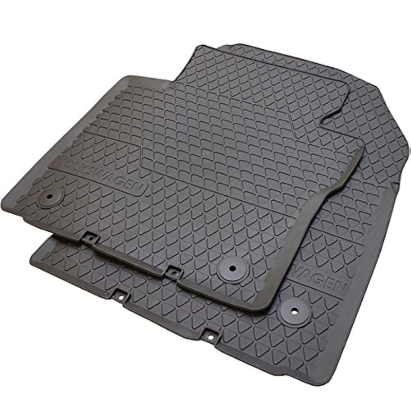 Volkswagen 1T1061502A82V All-Weather Floor Mats Set Front, Black - Image 1