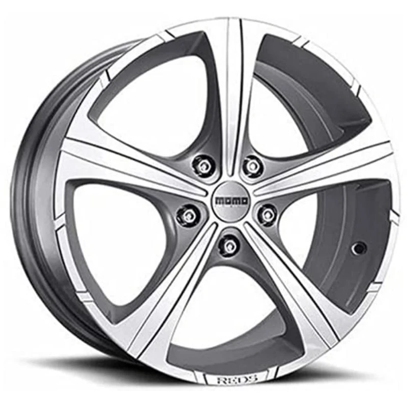Momo Black Knight Silver 7x16 and 40 4x108 Alloy Wheels