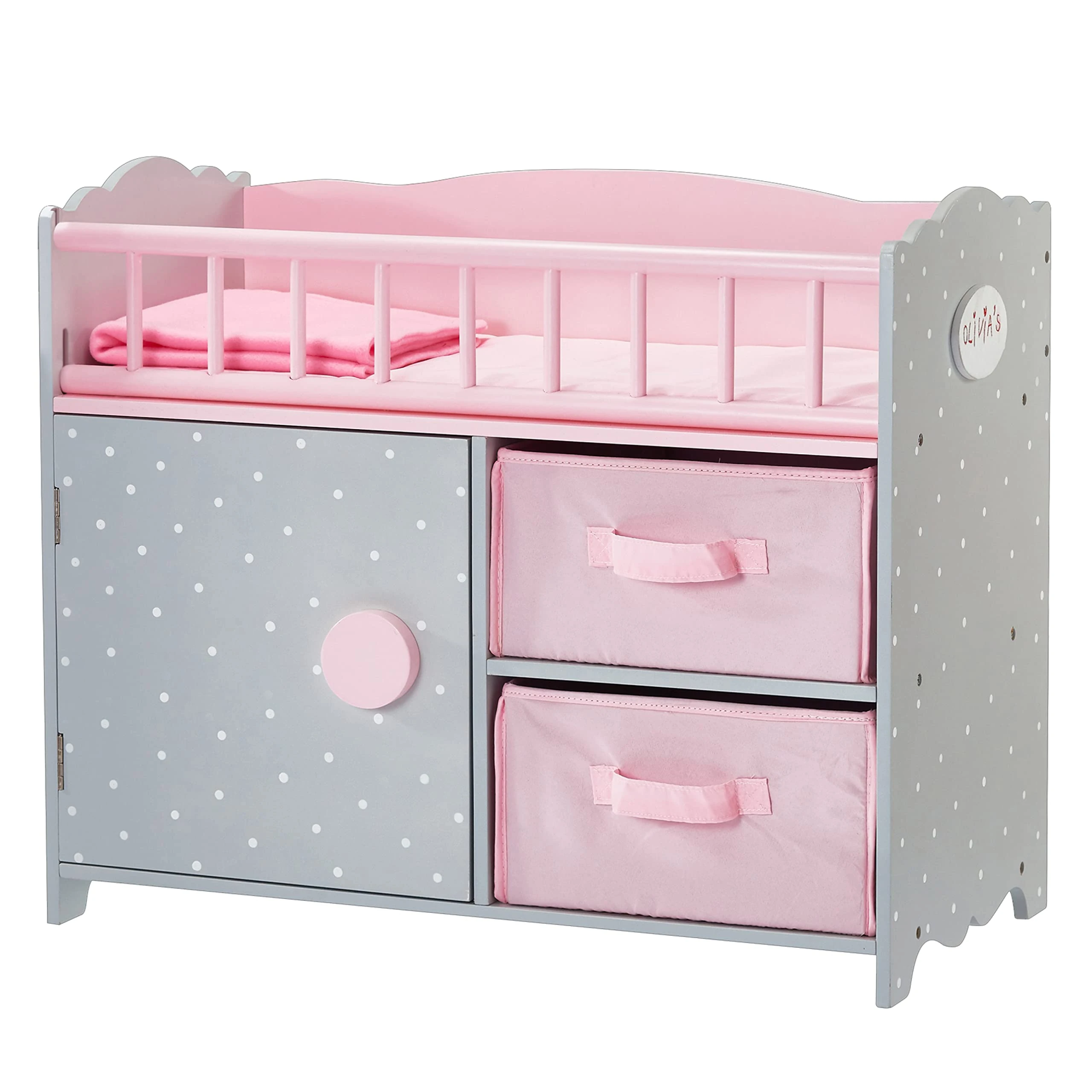 Olivia's Little World Crib, Cabinet & Cubby