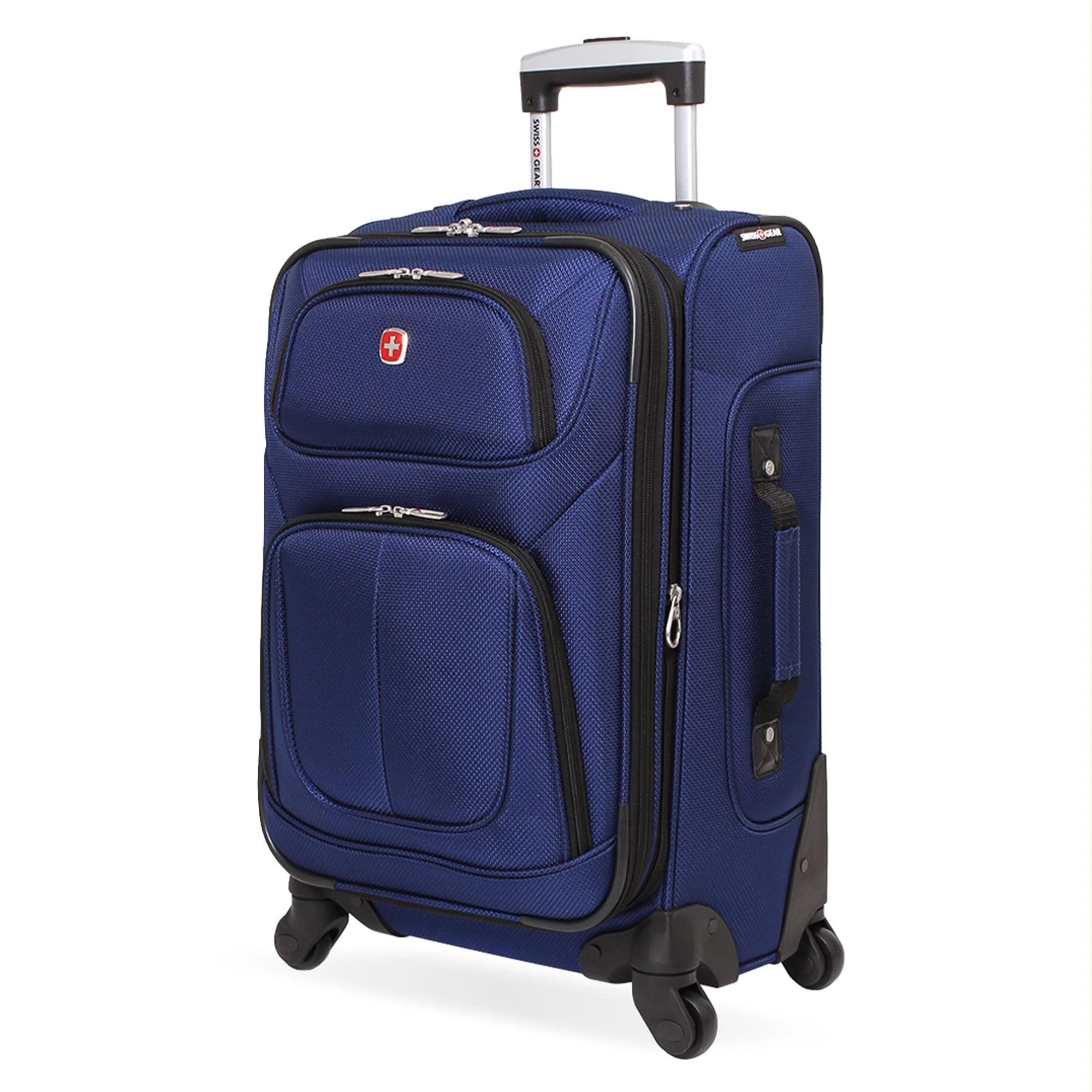 SwissGear Sion Softside Luggage with Spinner Wheels, Blue, Carry-On 21-Inch