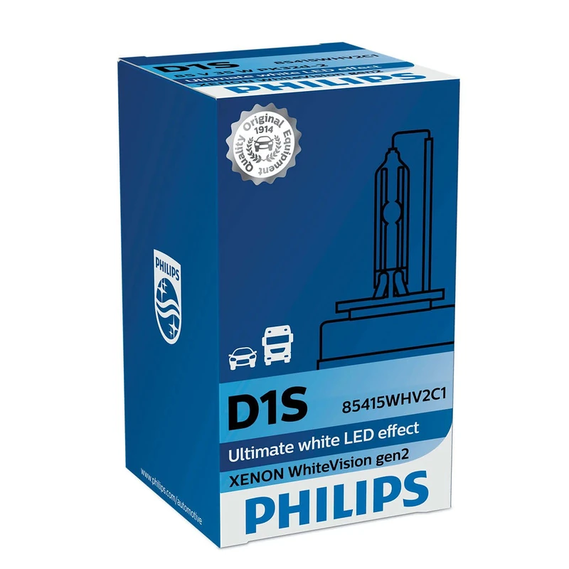 Philips 85415WHV2C1 D1S LED effect, uniform white light, up to 120% more visibility.