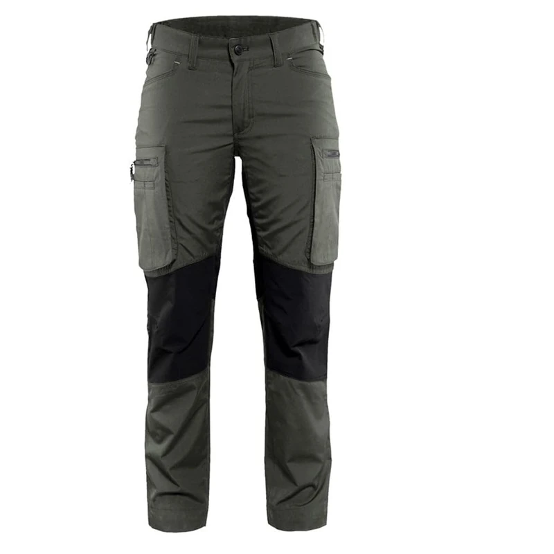 Blakläder 715918454699C38 Size C38 "Stretch" Ladies Trousers - Army Green/Black