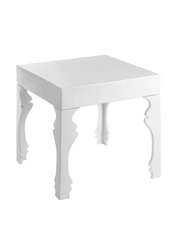 Premier Interiors Side Table, MDF, White, One Size