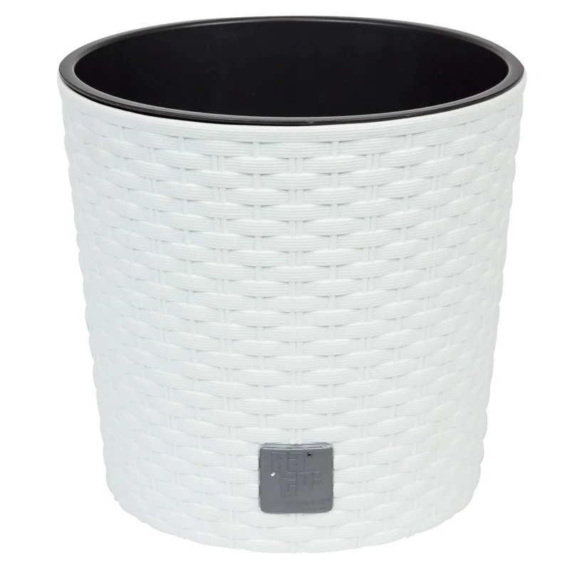 Prosper Plast Rato Round Flowerpot, White, 38x40x33 cm