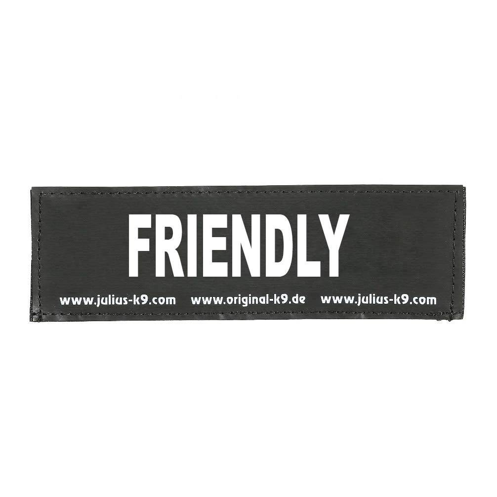 Interchangeable Patches, 1 Pair, FRIENDLY, Size: Large, Black