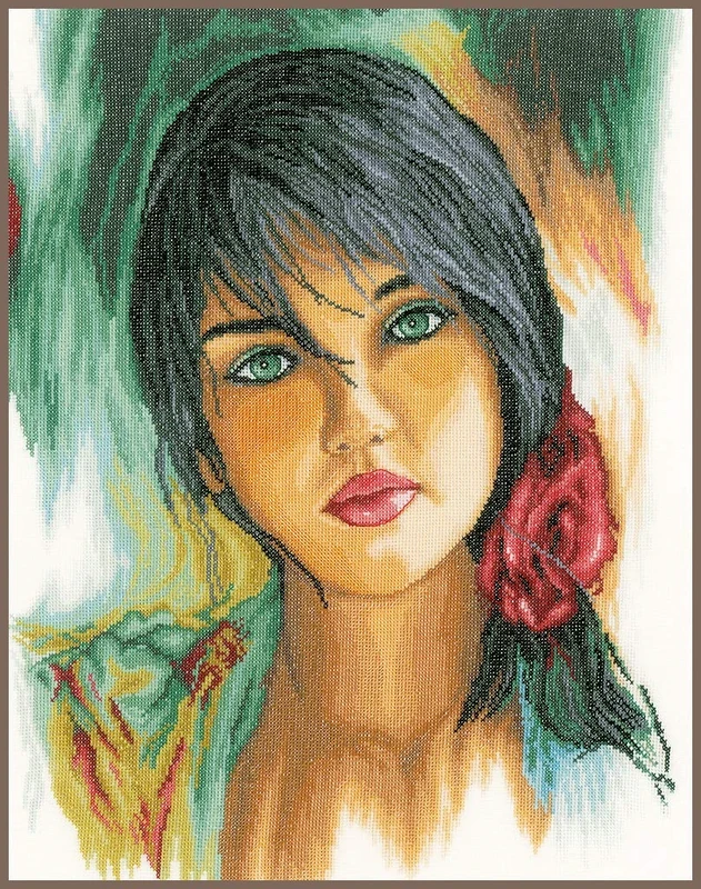 Lanarte Flowers (Linen), NA, 53 x 38cm