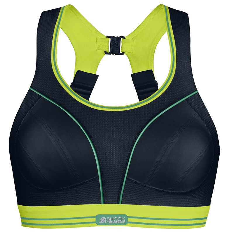 Shock Absorber Women's Ultimate Run Bra Run Bra - Black/Lime, 30B