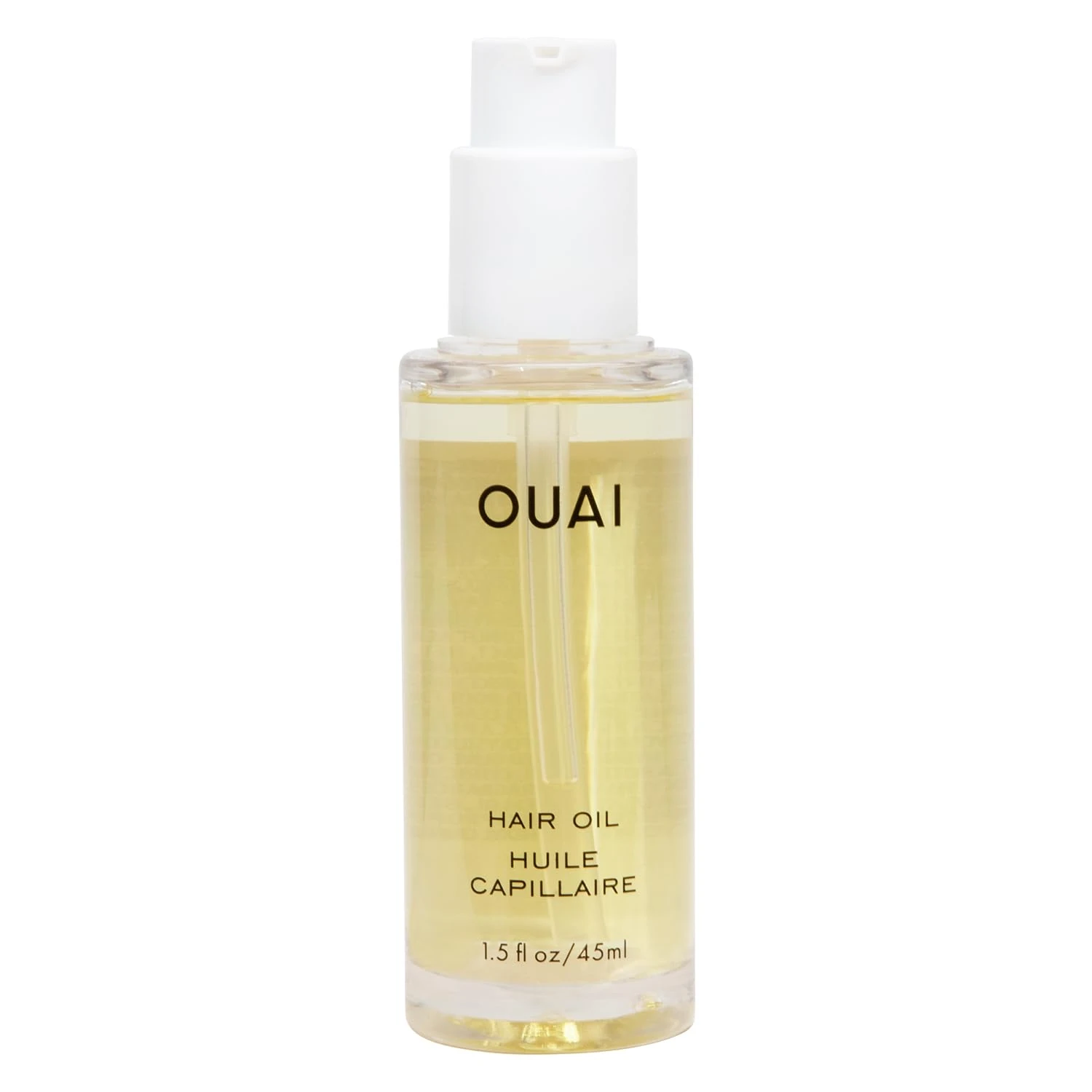 OUAI Hair Oil - Hair Heat Protectant Oil for Frizz Control - Adds Hair Shine and Smooths Split Ends - Color Safe Formula - Paraben, Phthalate and Sulfate Free - 45ml