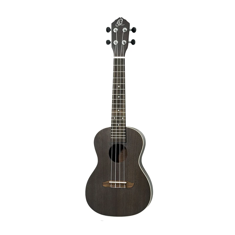 Ortega Guitars Concert Ukulele Acoustic – Earth Series – Okoume, Black (RUCOAL)