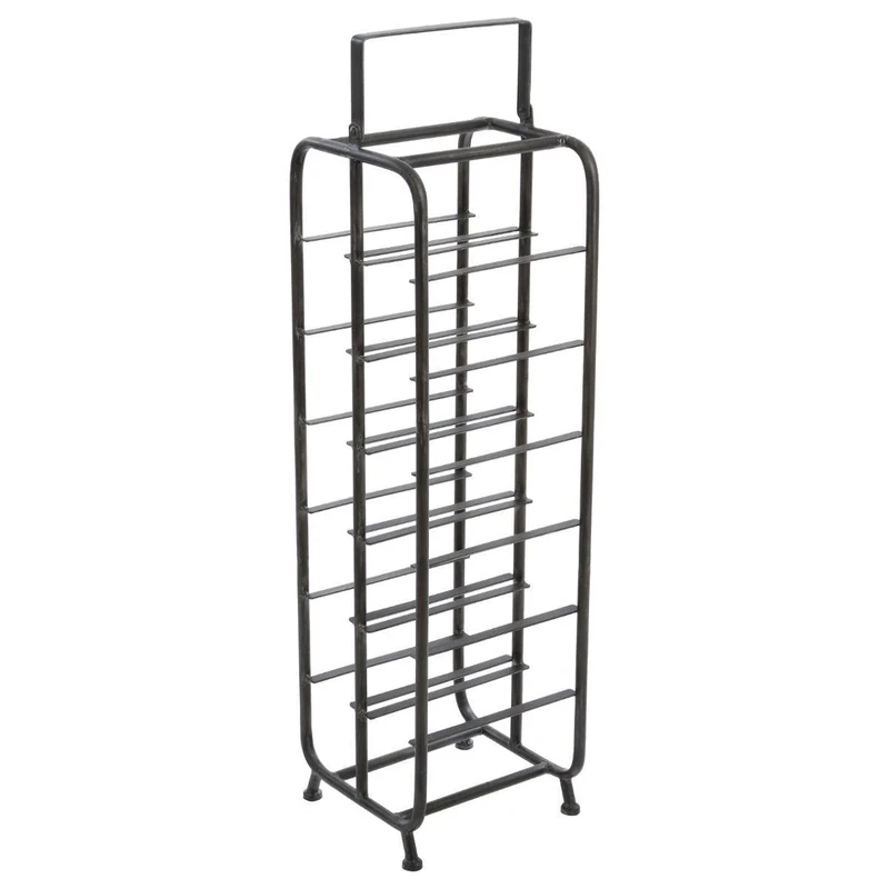 ATMOSPHERA CREATEUR D'INTERIEUR H88.5 Gray Metal Bottle Holder - Broc Edition