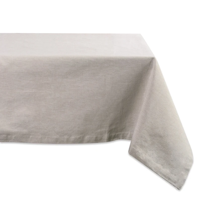 DII 100% Cotton, Chambray Tablecloth, Everyday Basic, Seats 8 to 10 People, 60x120, Natural