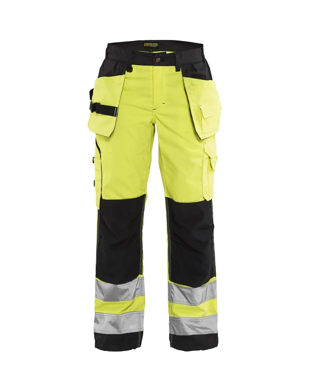 Blakläder 715618113399C34 Size C34 "High-Vis" Ladies Trousers with Nail Pockets - Yellow/Black