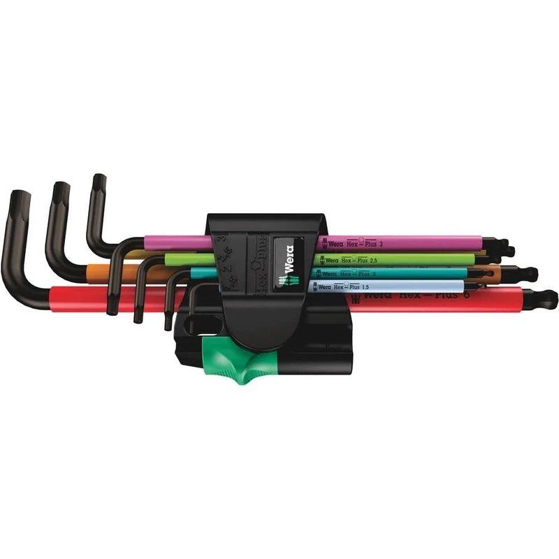 Wera 950/7 Hex-Plus Multicolour Magnet 1, 7PC L-Key Set - 05022534001