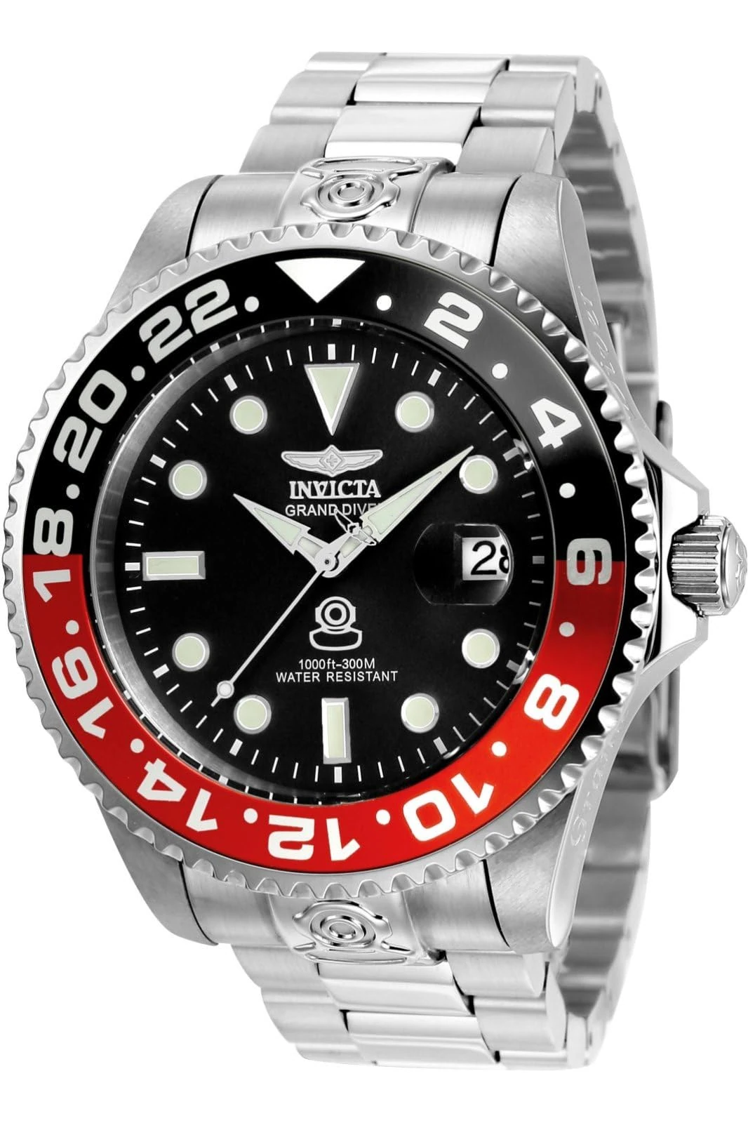 Invicta Grand Diver 21867 Men's Watch - Waterproof - Analogue - Automatic Movement - stainless steel with Black dial - 47mm