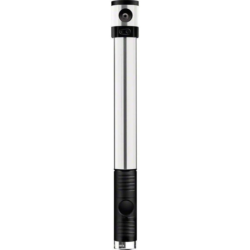 Crankbrothers Klic HV Mini Pump with Gauge, Silver - Image 1