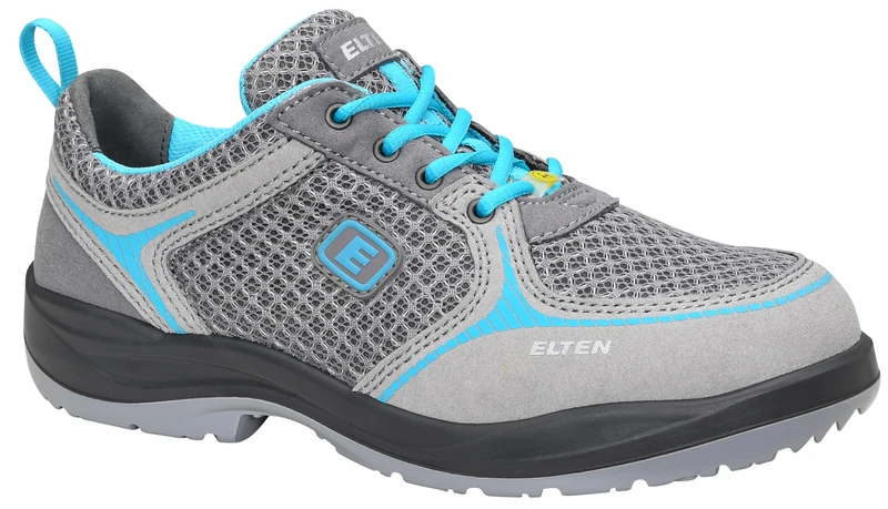 ELTEN Mila Low ESD S1 Women's Safety Shoes, Work Shoes, Women's Low Safety Footwear, Certified According to EN ISO 20345: S1, Steel Toe Cap (Grey), EU 37