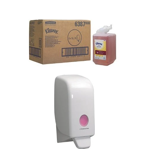 Kleenex 6387 JOY Luxury Foam Hand Cleanser, 6 Cassettes, 1 L, Red (Pack of 6) Plus Dispenser