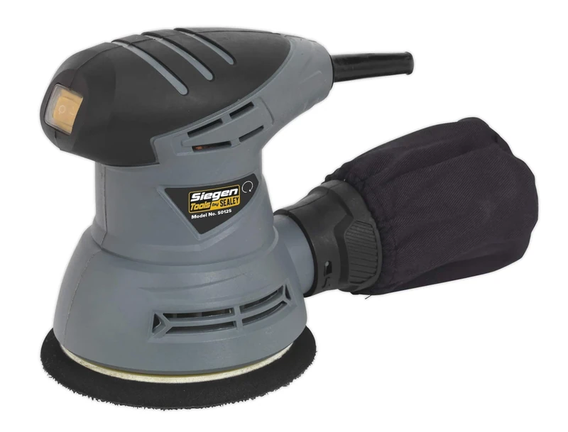 Sealey S0125 Dual Action Palm Sander, 125mm Diameter, 240W/230V , Black