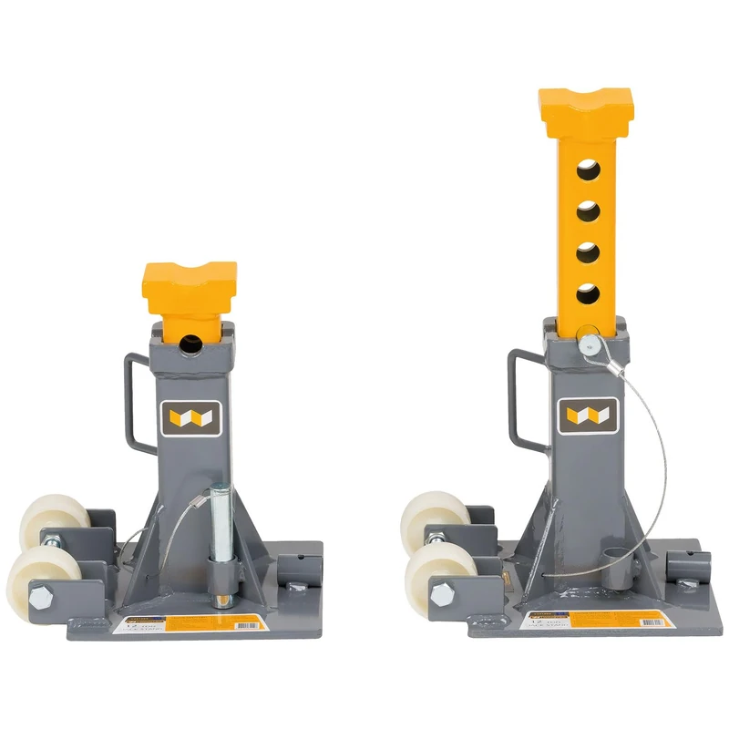 WINNTEC Low Profile Jack Stands 12 Ton Capacity, 302-450mm Adjustable Lifting Height Pin-Type 1 Pair