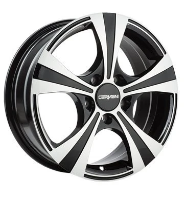 Carmani CA116516H442BP Bolt Circle 5.00 x 112.00 Offset 42 Hub Centering 57.10 Design 11 Rush, Black Polish