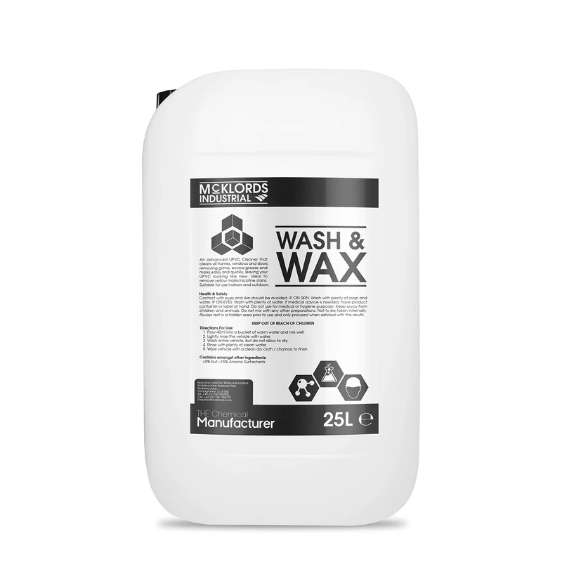 McKlords Wash and Wax - 25 Litre