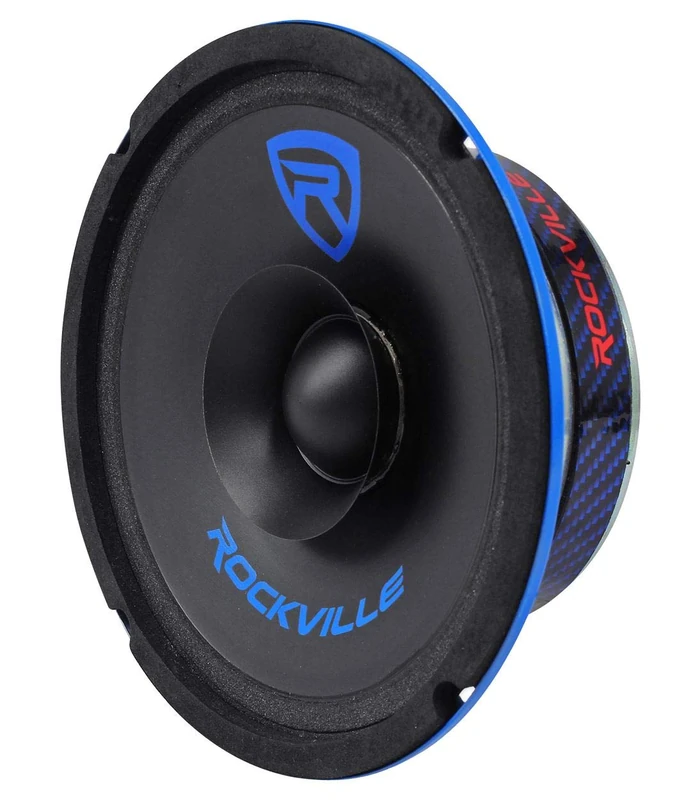 Rockville RM64SP Mid-Range Car Speaker, 6.5”, 120W, 4 Ohm, Dual Cone, Kevlar, Foam Suspension, Bullet Phase Plug, CEA Compliant, Perfect for Car Audio