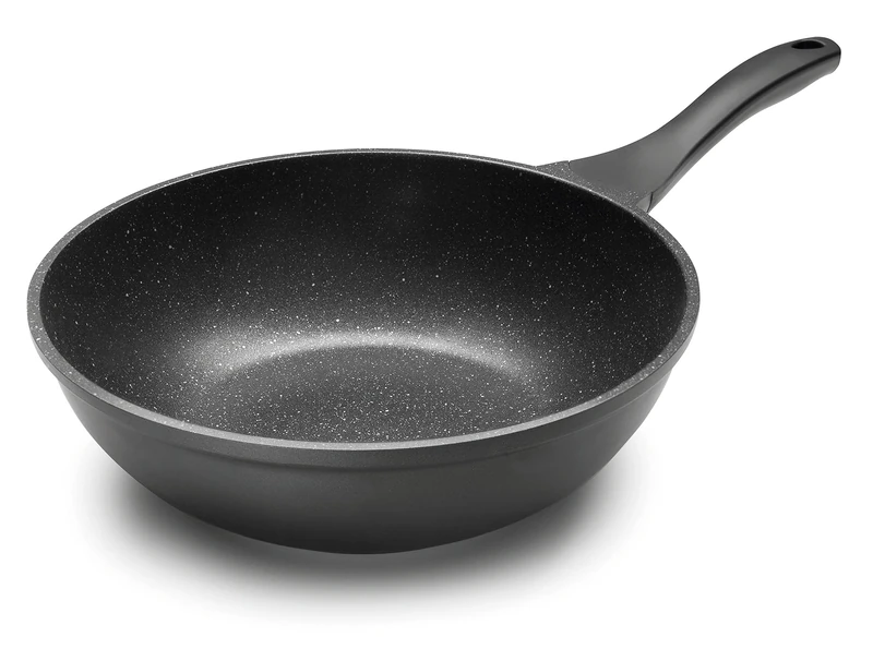 Lacor 24138 Wok eco-piedra Aluminium, 28 cm, Black
