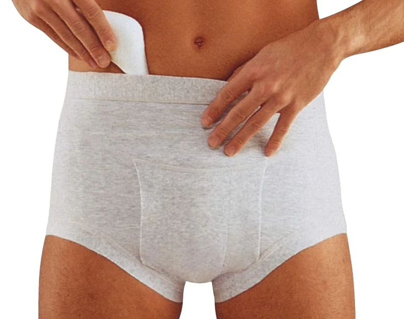 Scudotex Containment Slip for Hernias with Balls, High Waist, Grey, Size 3 – 1 Unit - Image 1
