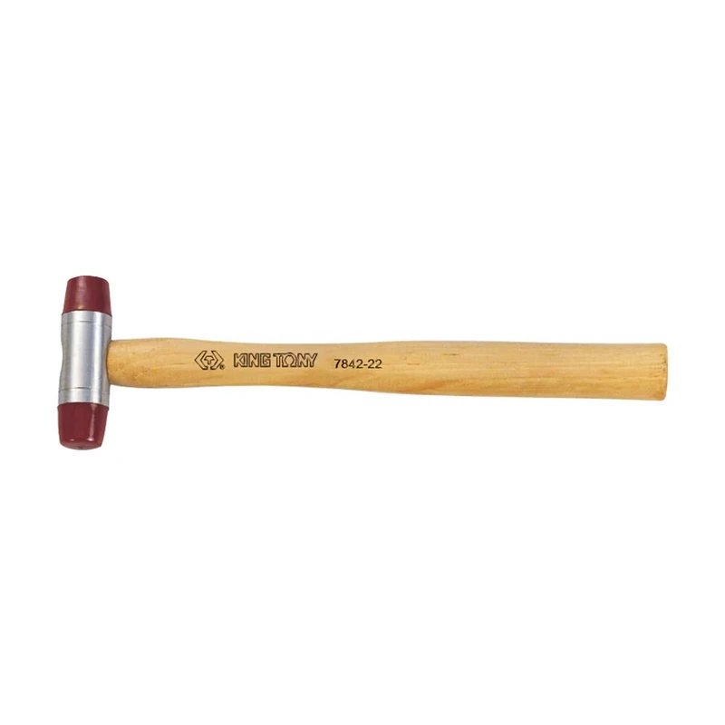 KING TONY 7842-60 Polyurethane Soft Face Hammer with Changeable Head, 60 mm Size, 135 mm Height, 380 mm Length, Pack of 6