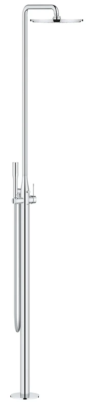 GROHE Essence Free-Standing Single-Lever Shower Mixer with GROHE Euphoria Cosmopolitan Stick Hand Shower an Eco-Friendly Single-Lever Tap in A Brilliant Chrome Finish German Engineered 23741001