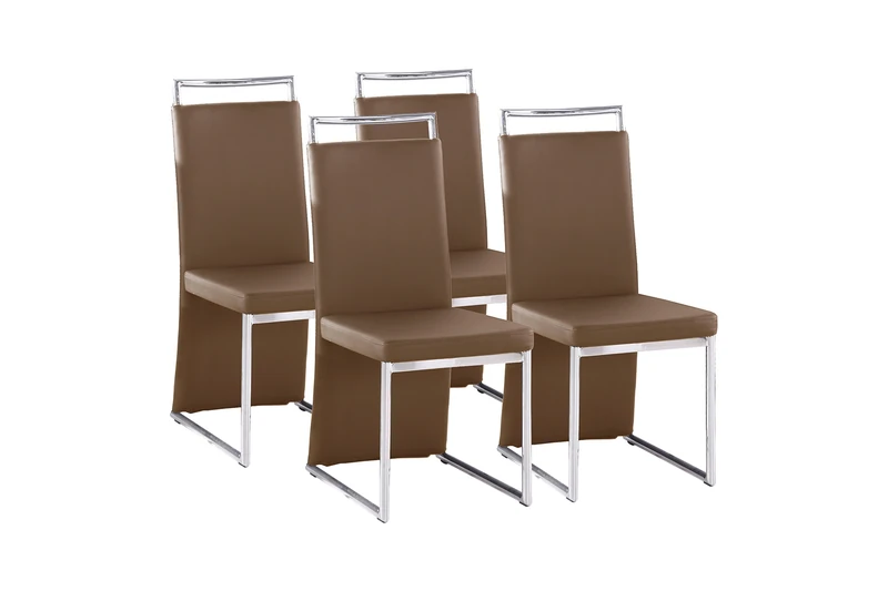 CAVADORE Set of 4 Chair Modern 58 x 45 x 100 cm cappuccino