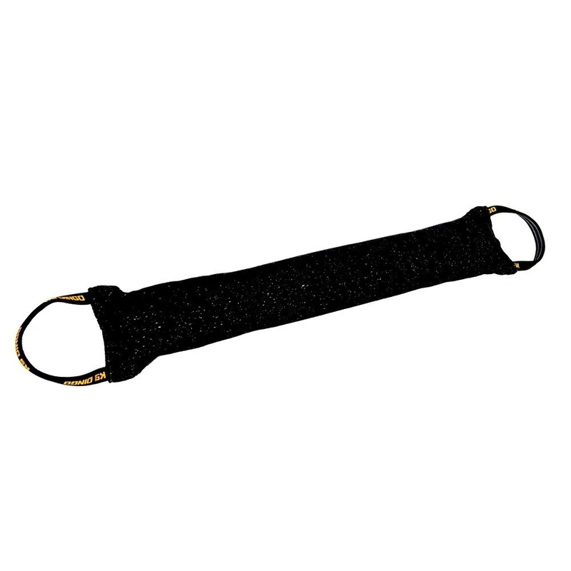 Dingo Gear Dog Bite Tug with Two Handles Handmade of French Material Black S00077