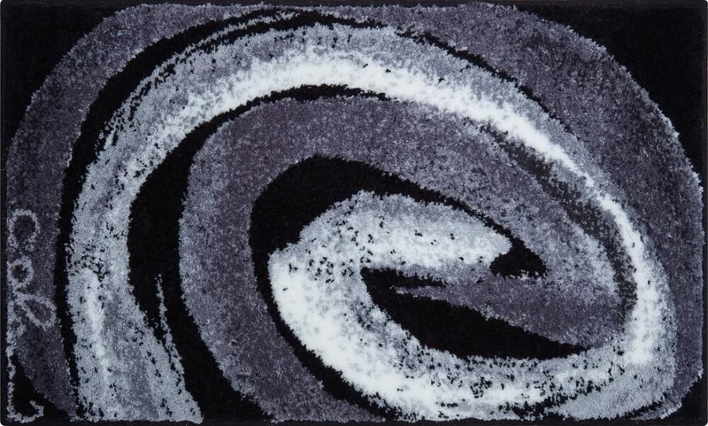 Grund Designer Bath Mat COLANI, Ultra Soft and Absorbent, Anti Slip, 5 Years Warranty, Colani 42, Bath Mat 60x100 cm, Grey