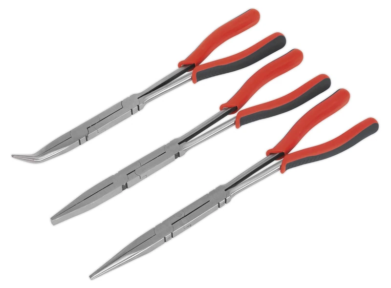 Sealey Ak8580 Double Joint Pliers Set 3Pc Long Reach 335Mm