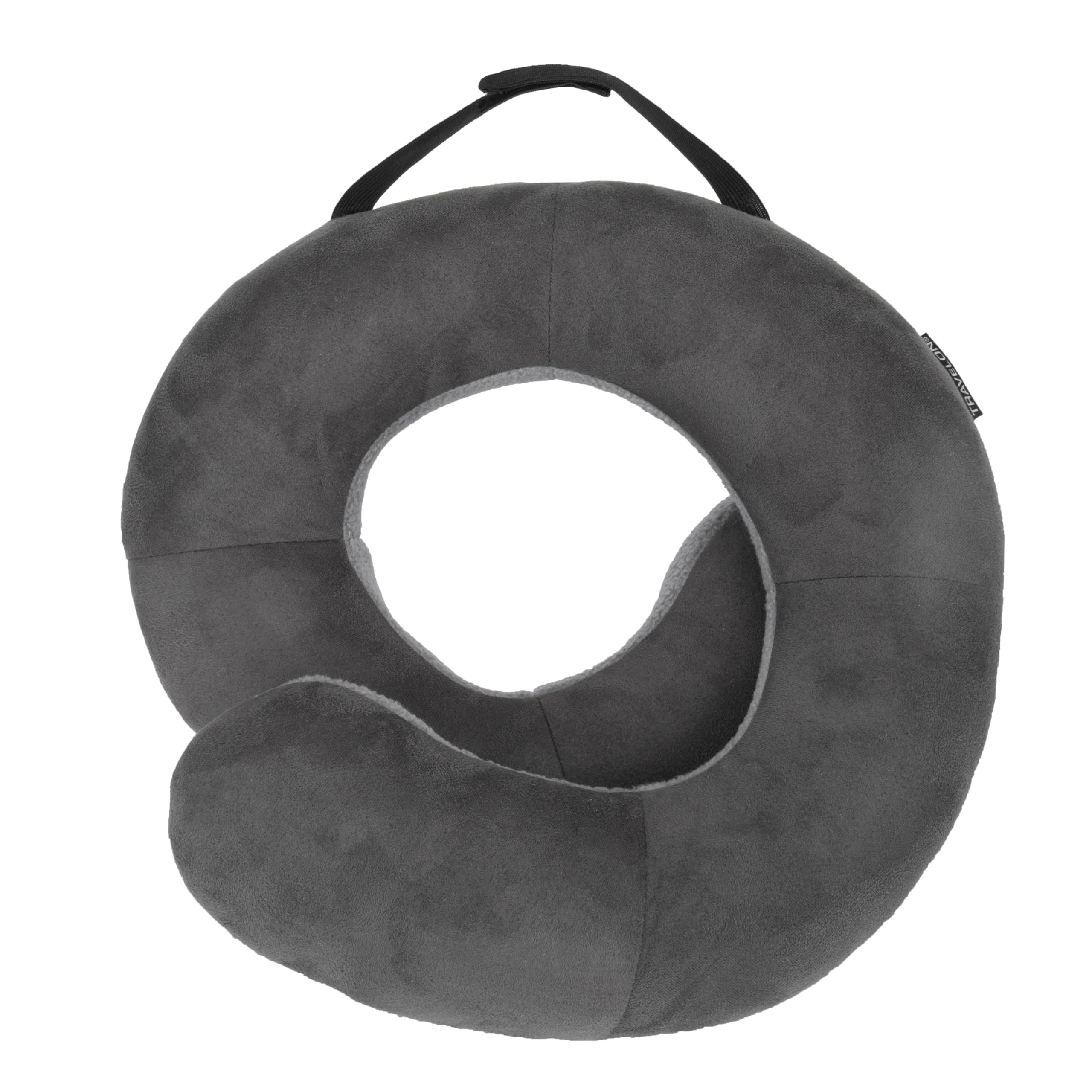 Travelon Deluxe Wrap-N-Rest Pillow, Dark Gray/Light Gray