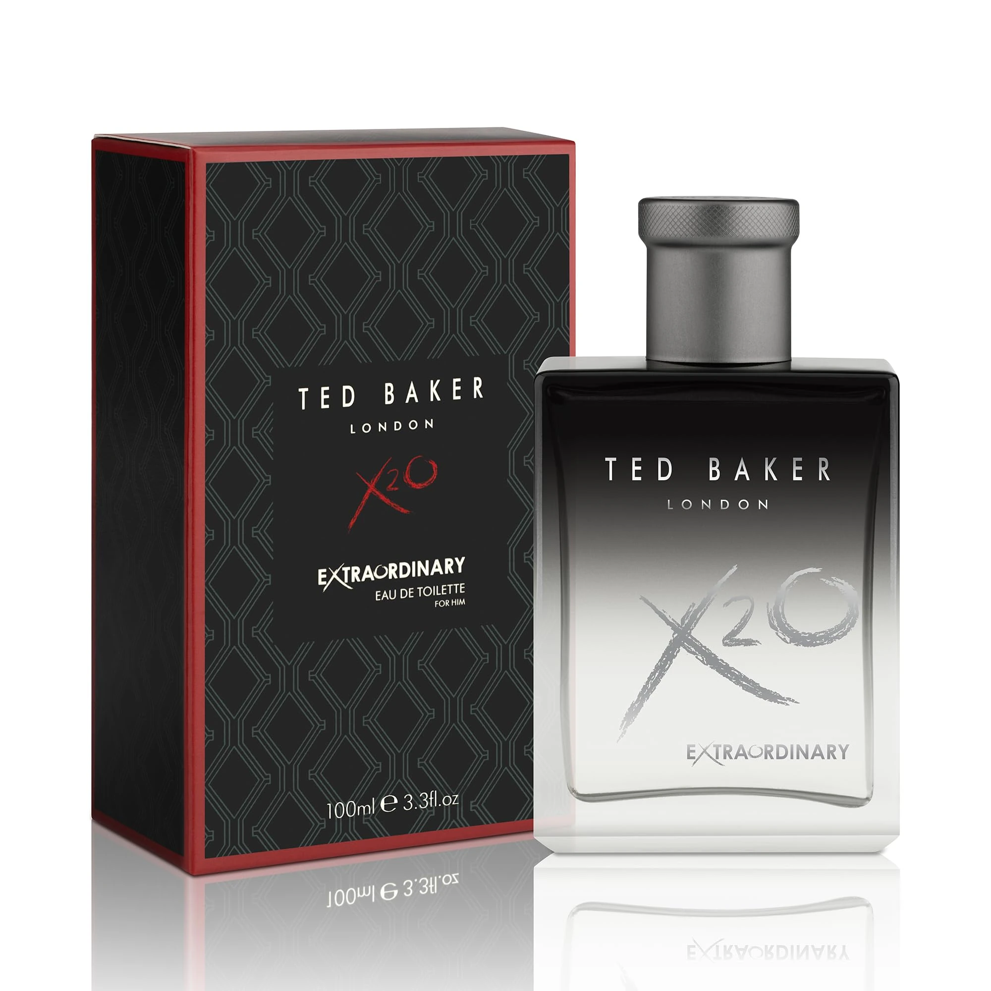 Ted Baker X20 Men Eau de Toilette Perfume for Men, Oriental Fragrance Featuring Tangerine and Amber Notes, Spicy Pepper Finish, 100ml