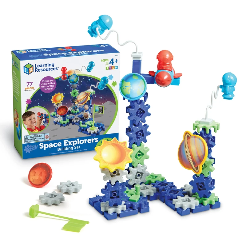 Learning Resources Gears Gears Gears! Space Explorers Building Set, Gears & Construction Toy, STEM Toys, Gears for Kids