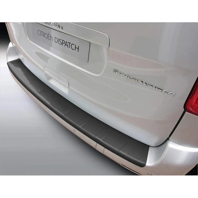 Rear Sill Protector Compatible with Citroen Jumpy (Dispatch) & Spacetourer/Peugeot Expert & Traveller/Toyota Proace 9/2016- & Opel Vivaro/Zafira Life 2019- & Fiat Scudo 2022- Black