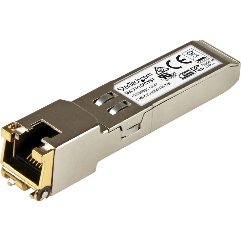 StarTech.com Cisco Meraki MA-SFP-1GB-TX Compatible SFP Module - 10BASE-T - SFP to RJ45 Cat6/Cat5e - 10/100/1000 Mbps - RJ-45 100m - Cisco Meraki MS225, MX400, MS250 (MASFP1GBTXST)