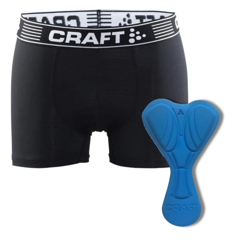 Craft Greatness Men's Biker Boxer Shorts (S-3XL), Breathable Cycling Shorts, Padded, 3XL Black/White