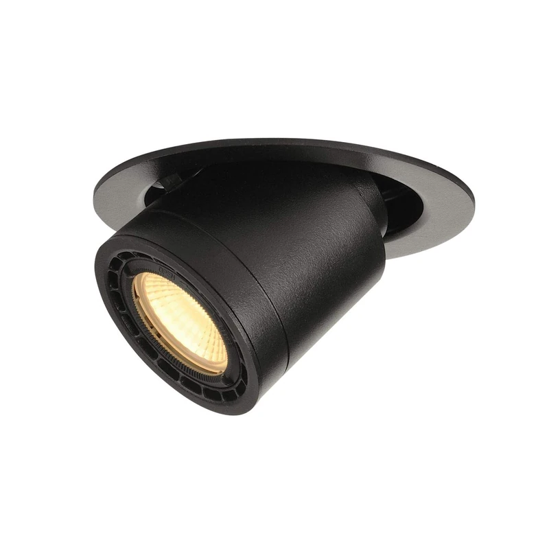 SLV SUPROS 78 / LED Spotlight, floodlight, Ceiling Light, recessed Light, Indoor Lighting / 3000K 12W 700lm Black dimmable 60 Degrees