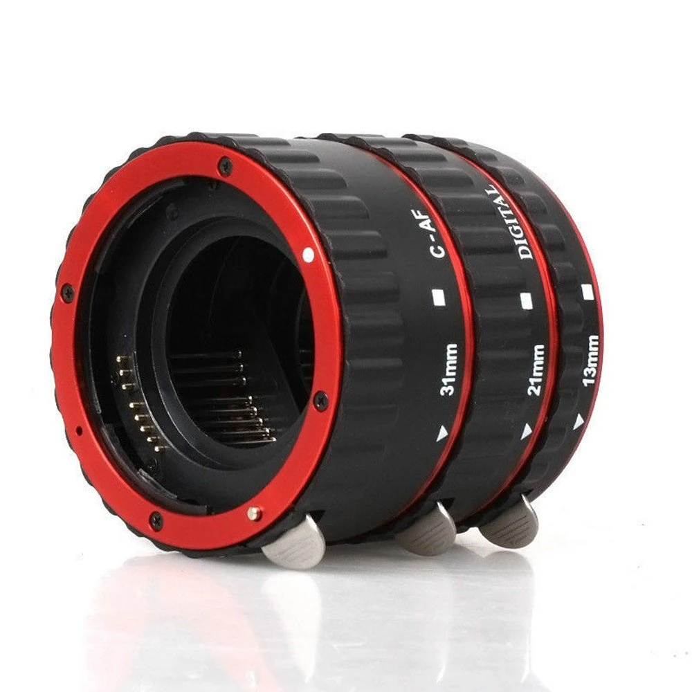 D&F AF Auto Focus Macro Extension Tube Set Extreme Close-Ups for Canon EOS EF Lens Such as Canon 7D,500D,600D,700D,5D Mark II III, Rebel T2i, T3i, T5i...