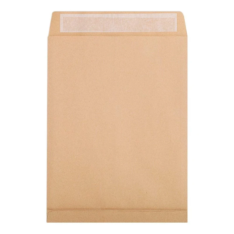 Clairefontaine 17456C - Box of 250 - Brown Kraft Envelopes - Size: 26-275x365mm with 30 mm Gusset - Self-Adhesive - 120g/m² - Mailing - Manufactured in France