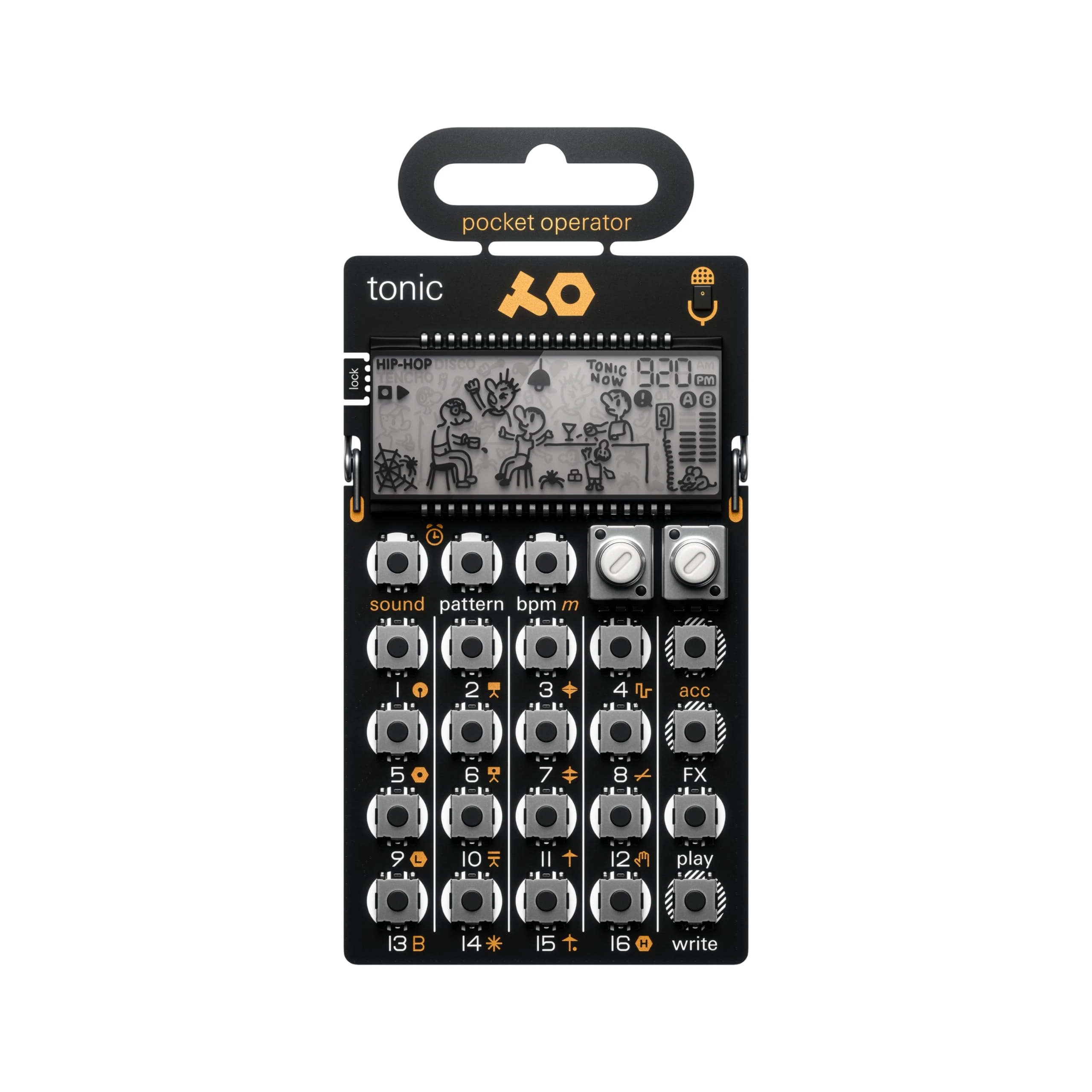 Teenage Engineering PO-32 Tonic Drum Synthesizer and Sequencer, Gold/black