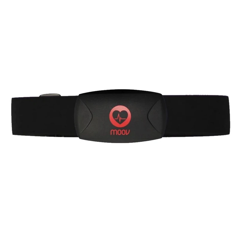 MOOV - HR BURN, Chest Strap, Sweatband, Sweat-absorbing, Physical Activity Log, Wireless, Heart Rate Tracking, Bluetooth Connection, Compatible with Apple and Android Devices - Black - Image 1
