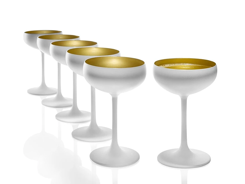 Stölzle Lausitz Elements 6-Piece Glass Champagne Bowl, White