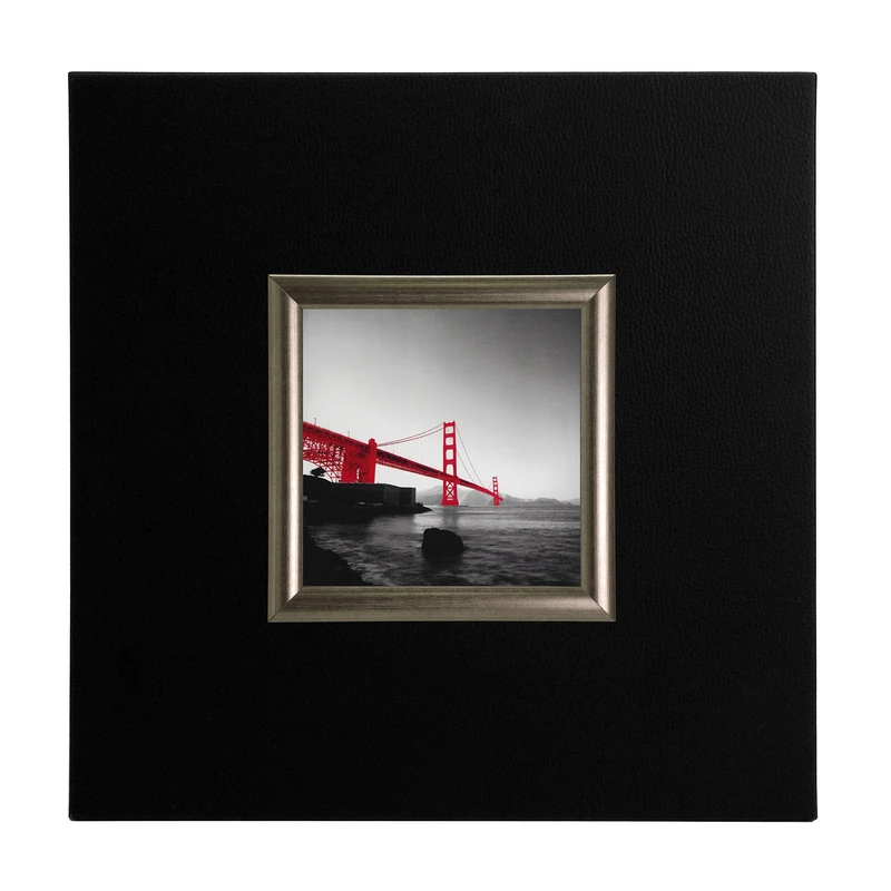 ERGO-PAUL IGP4505/E1/80CZ7 40x40x1,5 Golden Red Rock Paper/Eco Leather/Wood, Black, 40 x 40 x 1.5 cm - Image 1