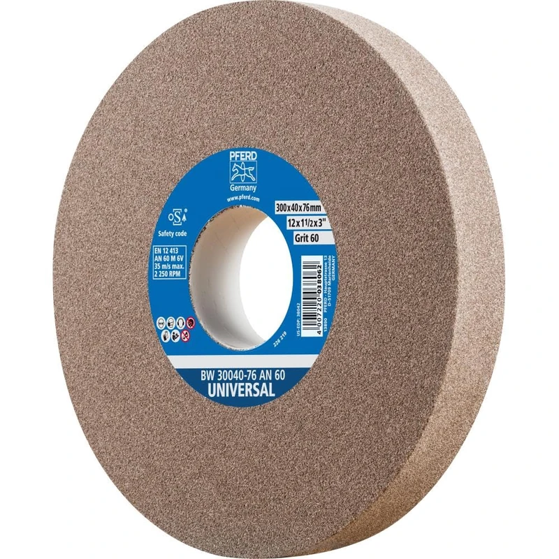PFERD 39009722 Universal Sanding Disc 300 x 40 x 76 mm A60 Hard Sanding Disc for Universal Grinding Tasks